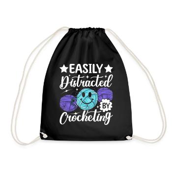 Crochet au crochet - Facilement distrait par le crochet - Sac de sport léger - noir - Devant