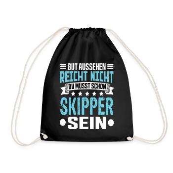 Skipper - Turnbeutel - Schwarz - Vorne