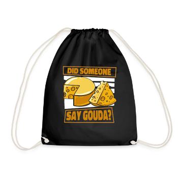 Quelqu’un a-t-il dit Gouda fromager Queso - Sac de sport léger - noir - Devant