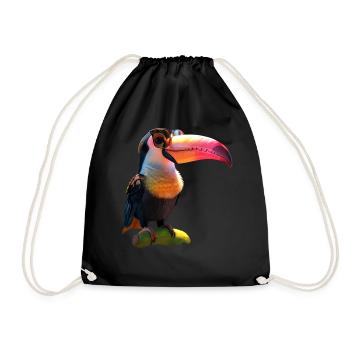 Toucan Rainforest South America Toucans Giant Toucan - Drawstring Bag - black - Front