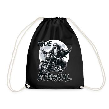 Ride Eternal: Die Quest des Skelett-Bikers - Turnbeutel - Schwarz - Vorne