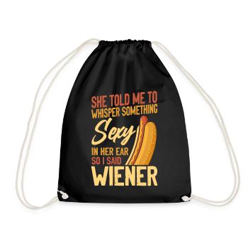 Hot Dog Adult She Told Me To - Turnbeutel - Schwarz - Vorne