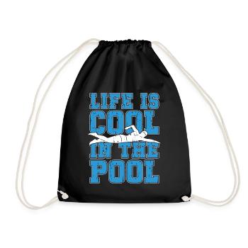 La vie de nageur est cool dans l’entraîneur de natation de la piscine - Sac de sport léger - noir - Devant
