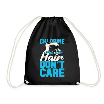 Swimmer Chlorine Hair Don’t Care Diving Triathlon - Sac de sport léger - noir - Devant