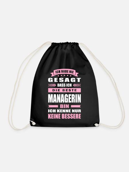 Ich Habe Nie Gesagt Die Beste Managerin Bin - Turnbeutel - Schwarz