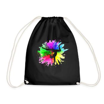 Gymnast Gymnastics Gymnastics Club Gymnastics Gymnastics - Drawstring Bag - black - Front