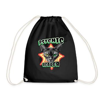 "Psychic-Reader" Gothic Occult Halloween Witch - Drawstring Bag - black - Front