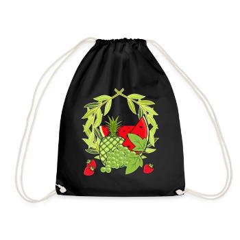 Été Été Fruits Fruits Végétarien - Sac de sport léger - noir - Devant