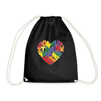 LGBTQ Don t let it break your heart - Turnbeutel - Schwarz - Vorne