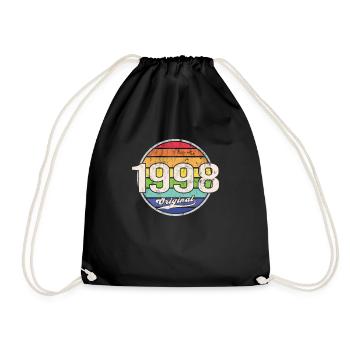 1998 Geburtstag Year Original - Turnbeutel - Schwarz - Vorne