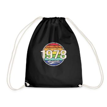1978 Geburtstag Year Original - Turnbeutel - Schwarz - Vorne