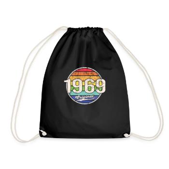 1969 Geburtstag Year Original - Turnbeutel - Schwarz - Vorne