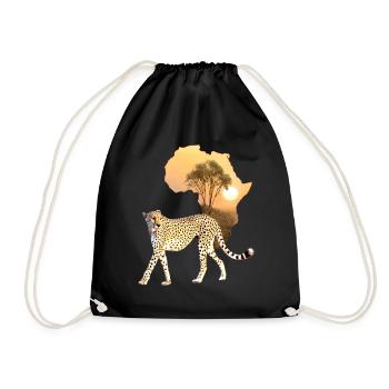 Cheetah - big cat in Africa - Drawstring Bag - black - Front
