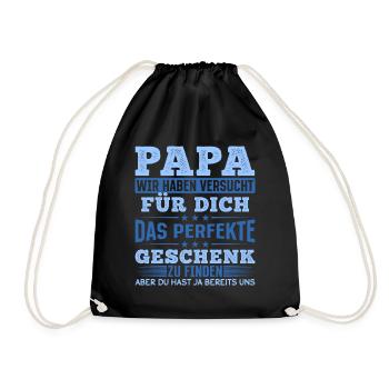 Papa, tu nous as déjà le cadeau parfait - Sac de sport léger - noir - Devant