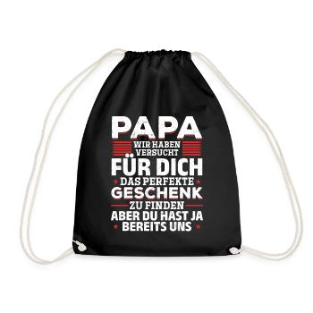 Papa, tu nous as déjà le cadeau parfait - Sac de sport léger - noir - Devant