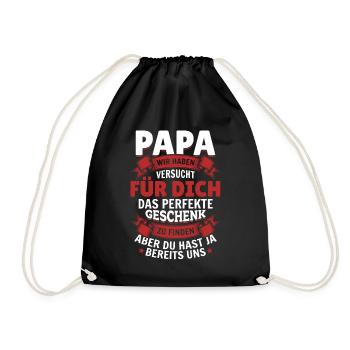 Papa, tu nous as déjà le cadeau parfait - Sac de sport léger - noir - Devant