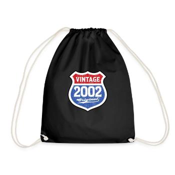 2002 Geburtstag Route Vintage Original - Turnbeutel - Schwarz - Vorne