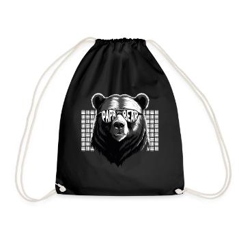 Bären Vater Lustiger Vater Perfekter Style - Turnbeutel - Schwarz - Vorne