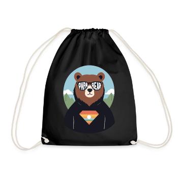 Bears Dad Funny Dad Perfect Style - Drawstring Bag - black - Front
