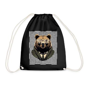Bears Father Funny Father Perfect Style - Drawstring Bag - black - Front