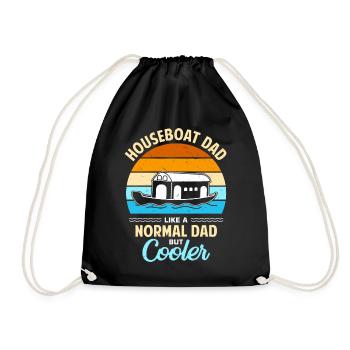 Funny Houseboat Saying - Drawstring Bag - black - Front