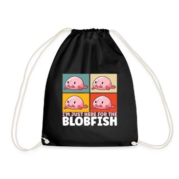 Poisson blob mignon Poisson laid - Sac de sport léger - noir - Devant