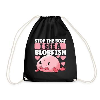 Poisson blob mignon poisson laid - Sac de sport léger - noir - Devant
