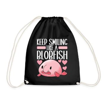 Poisson blob mignon poisson laid - Sac de sport léger - noir - Devant
