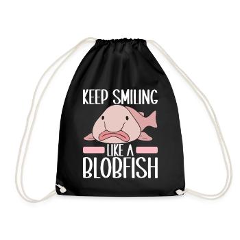 Poisson blob mignon poisson laid - Sac de sport léger - noir - Devant