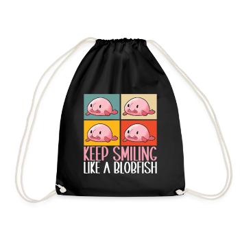 Poisson blob mignon poisson laid - Sac de sport léger - noir - Devant