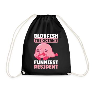 Poisson blob mignon poisson laid - Sac de sport léger - noir - Devant