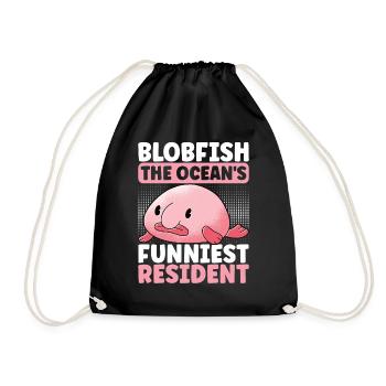 Poisson blob mignon poisson laid - Sac de sport léger - noir - Devant
