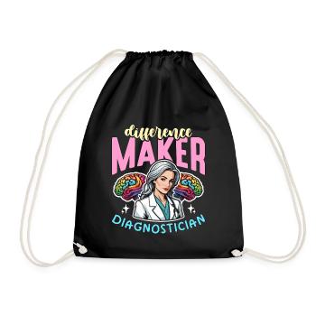 School Psych Difference Maker School Counselor - Turnbeutel - Schwarz - Vorne