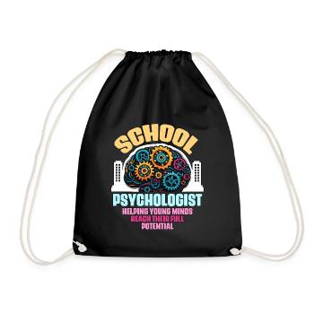Psychologue scolaire Aider les jeunes esprits Counseling - Sac de sport léger - noir - Devant