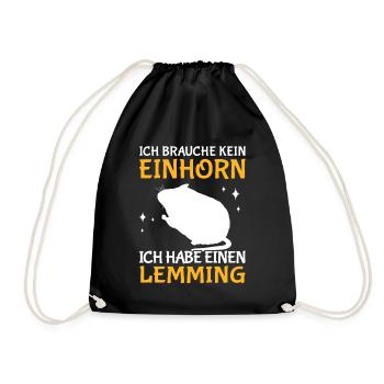 Lemming Vole I Have a Lemming - Drawstring Bag - black - Front