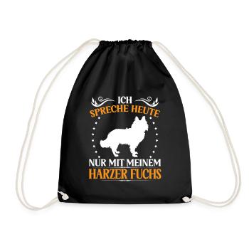 Harzer Fuchs Talk only to Old German Herding Dog - Drawstring Bag - black - Front
