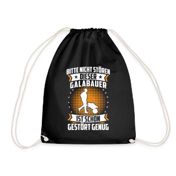 Landscaping contractor is already - Drawstring Bag - black - Front