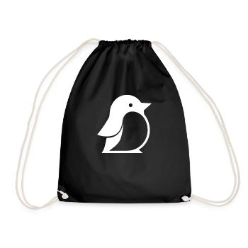 Pinguin Kawaii Pinguin Niedlich - Turnbeutel - Schwarz - Vorne