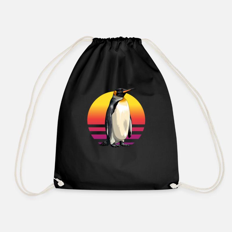 Pinguin Kawaii Pinguin Niedlich - Turnbeutel - Schwarz