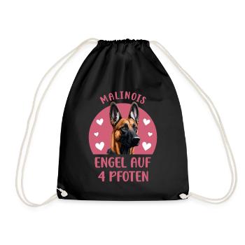 Malinois - Engel auf 4 Pfoten - Turnbeutel - Schwarz - Vorne