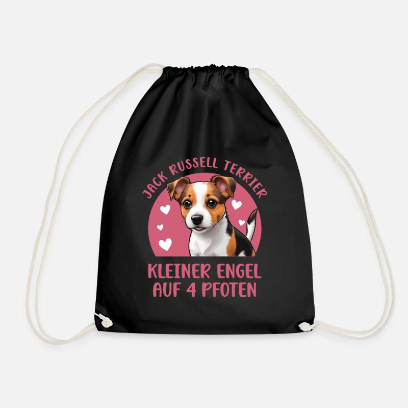 Jack Russell Terrier - Kleiner Engel auf 4 Pfoten - Turnbeutel - Schwarz