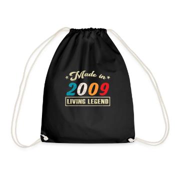 2009 Birthday Made in Limited Edition - Drawstring Bag - black - Front