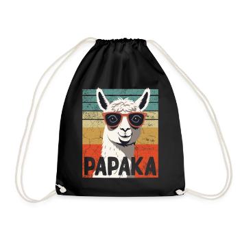 Papaka Drôle Dad Alpaga Style Parfait - Sac de sport léger - noir - Devant