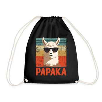Papaka Drôle Dad Alpaga Style Parfait - Sac de sport léger - noir - Devant