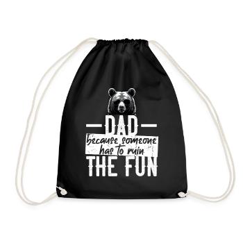 Humorous Father Saying Funny Dad - Drawstring Bag - black - Front