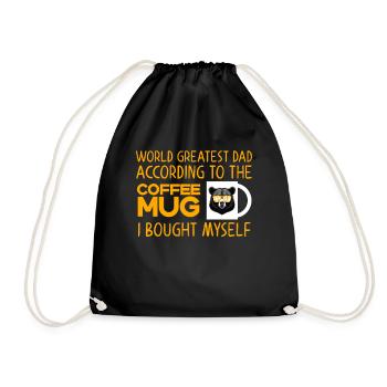 Humorous Father's Day Saying Funny Dad Style - Drawstring Bag - black - Front