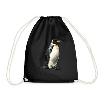 Pinguin Kawaii Pinguin Niedlich - Turnbeutel - Schwarz - Vorne