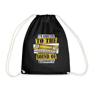 Accro au son des harmonicas et des harpes à bouche - Sac de sport léger - noir - Devant