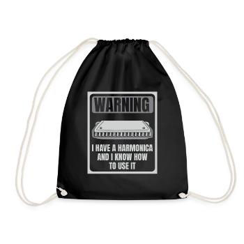 J'ai un harmonica et je sais comment l'utiliser - Sac de sport léger - noir - Devant