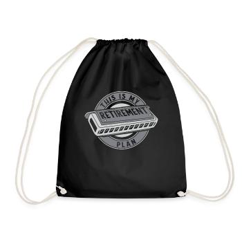 This Is My Retirement Plan Harmonist Harmonicist - Drawstring Bag - black - Front